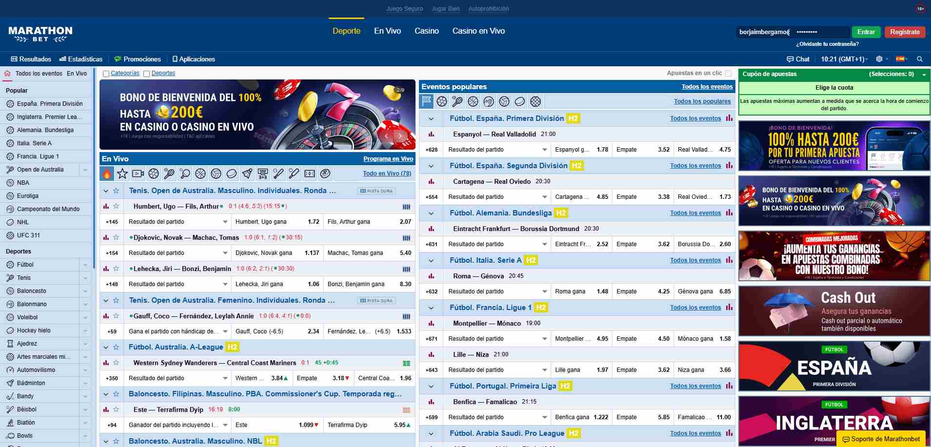 Marathonbet Casa de apuestas online en España