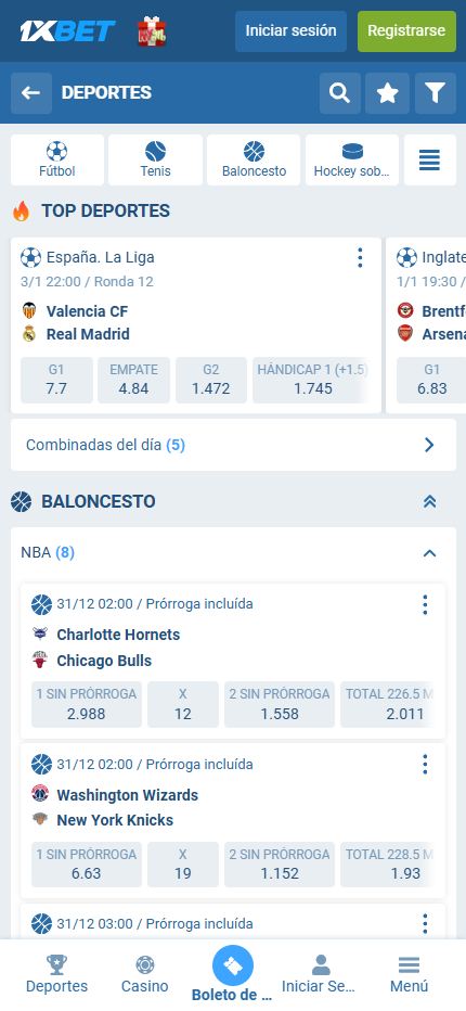 1xBet Bookmaker Sport Bettting Spain (Mobile screen) olybet-site.com