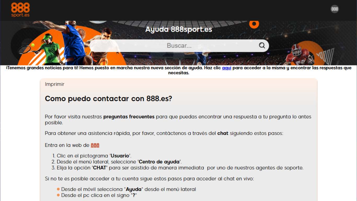 888Sport Support Spain, olybet-site.com