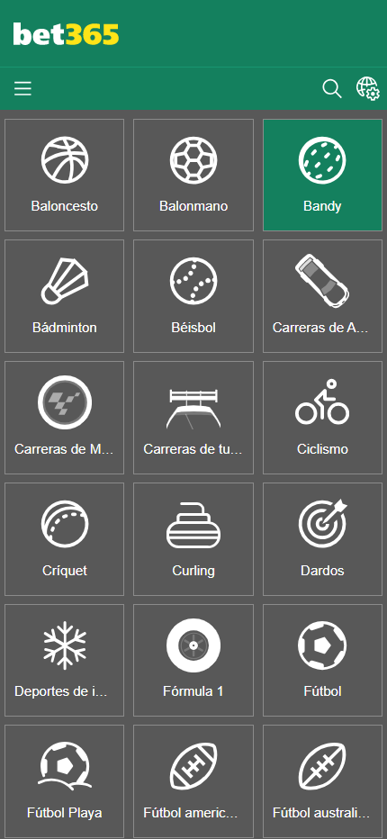 Bet365 Bookmaker Sport Bettting Spain (Mobile screen) olybet-site.com