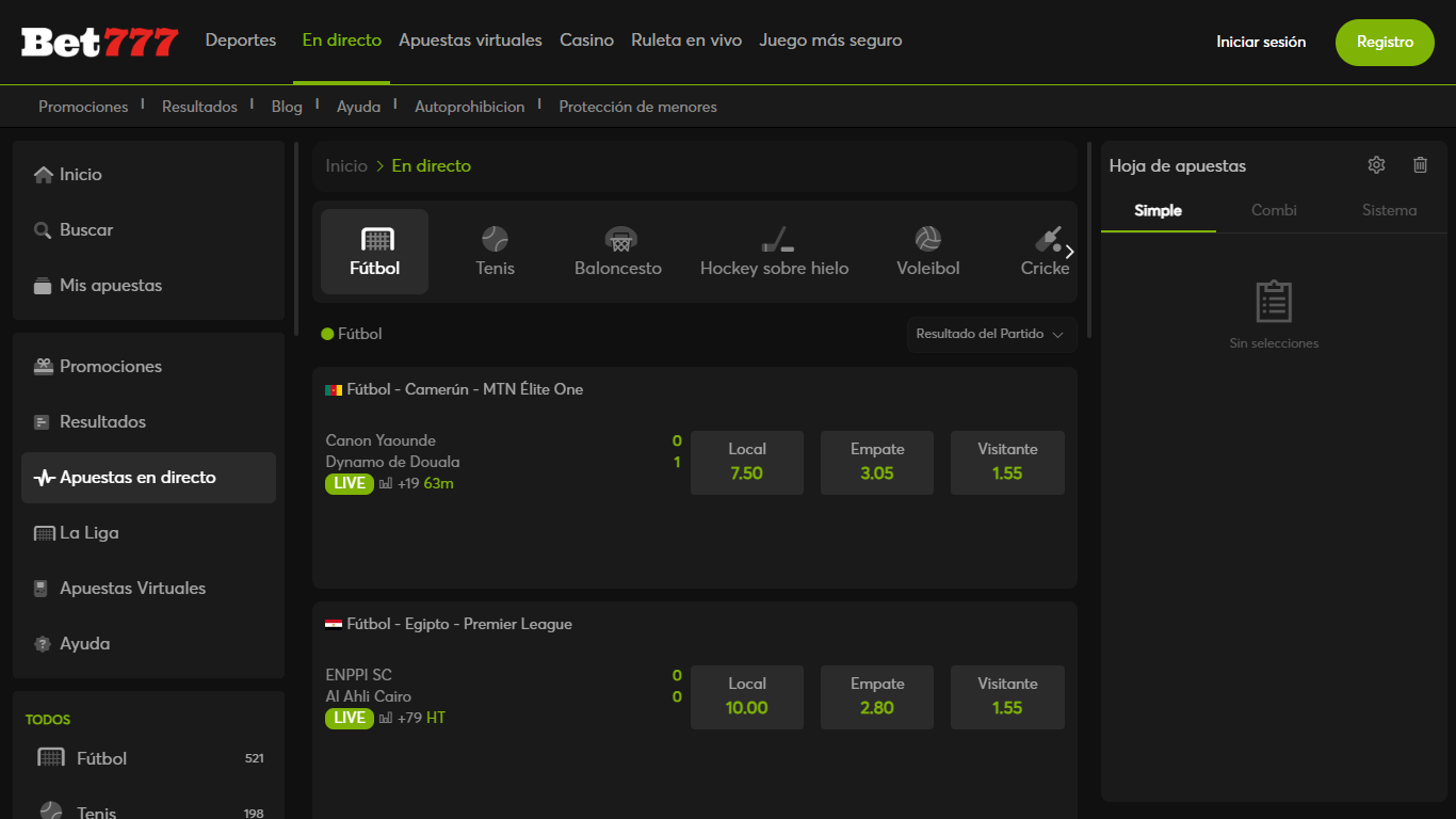 Bet777 Bookmaker Live Sport Bettting Spain, olybet-site.com