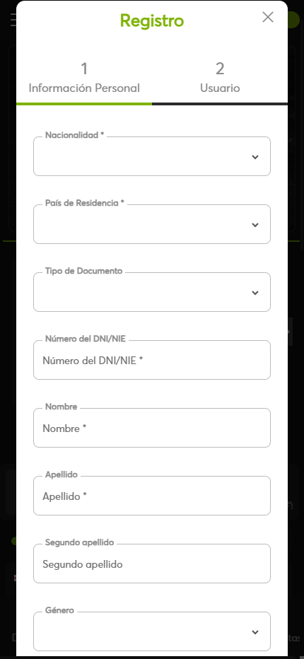 Bet777 Bookmaker Registration Spain (Mobile screen) olybet-site.com