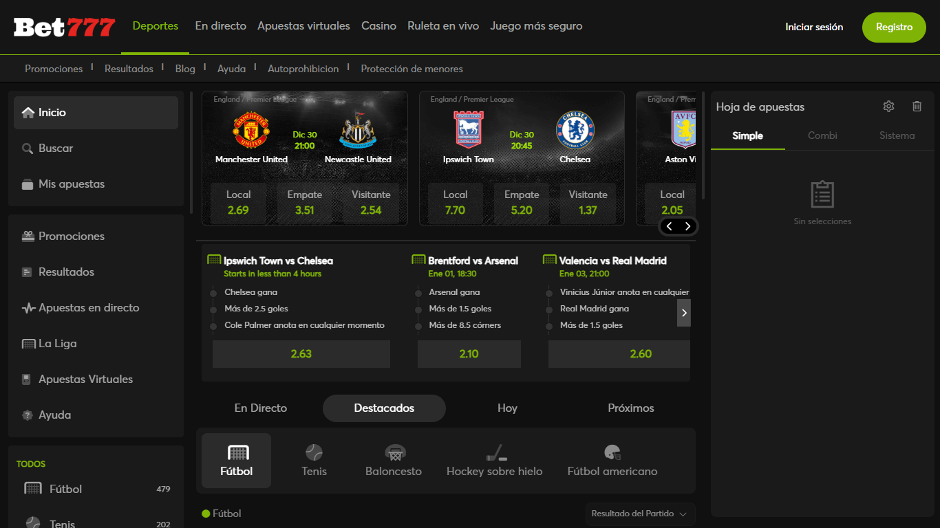 Bet777 Main Page Spain,