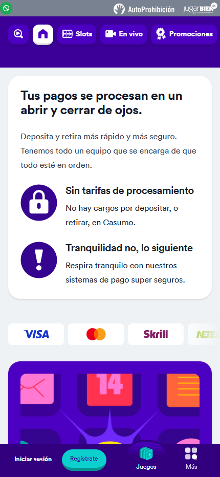 Casumo Payment (Mobile screen)