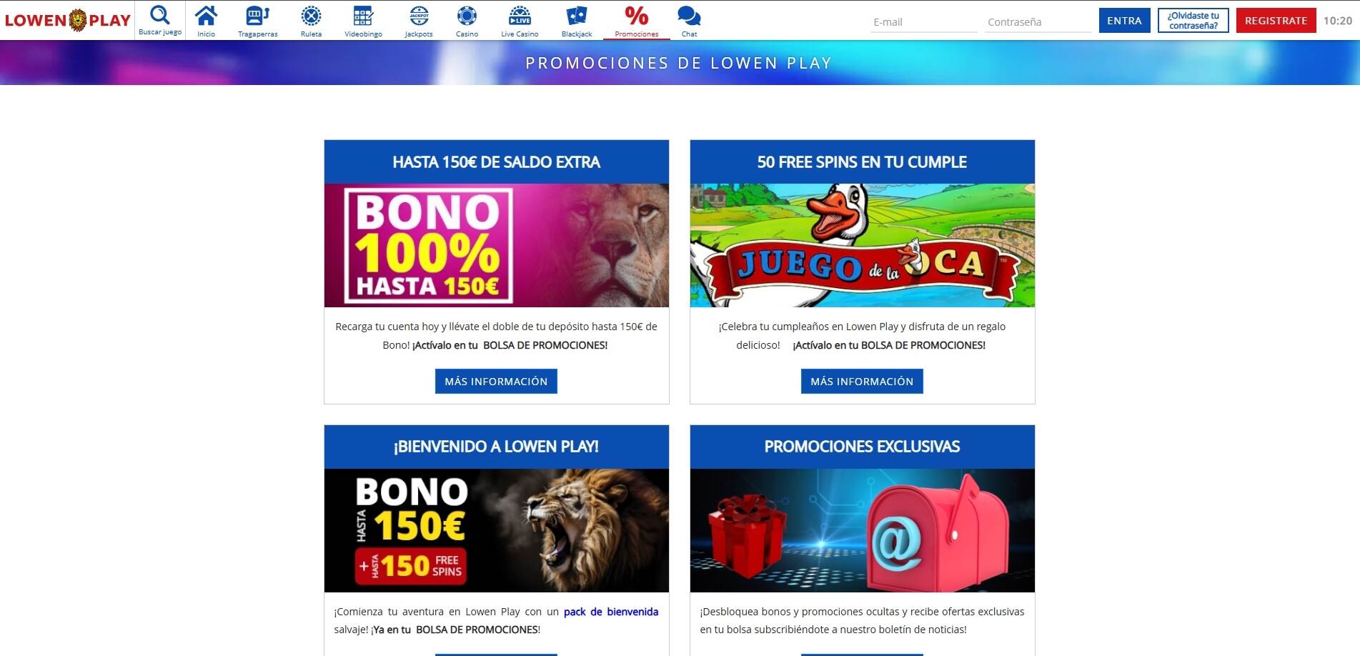 Promociones en Lowen Play Casino