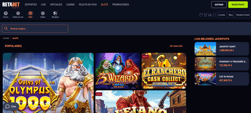 Slots en Retabet casino