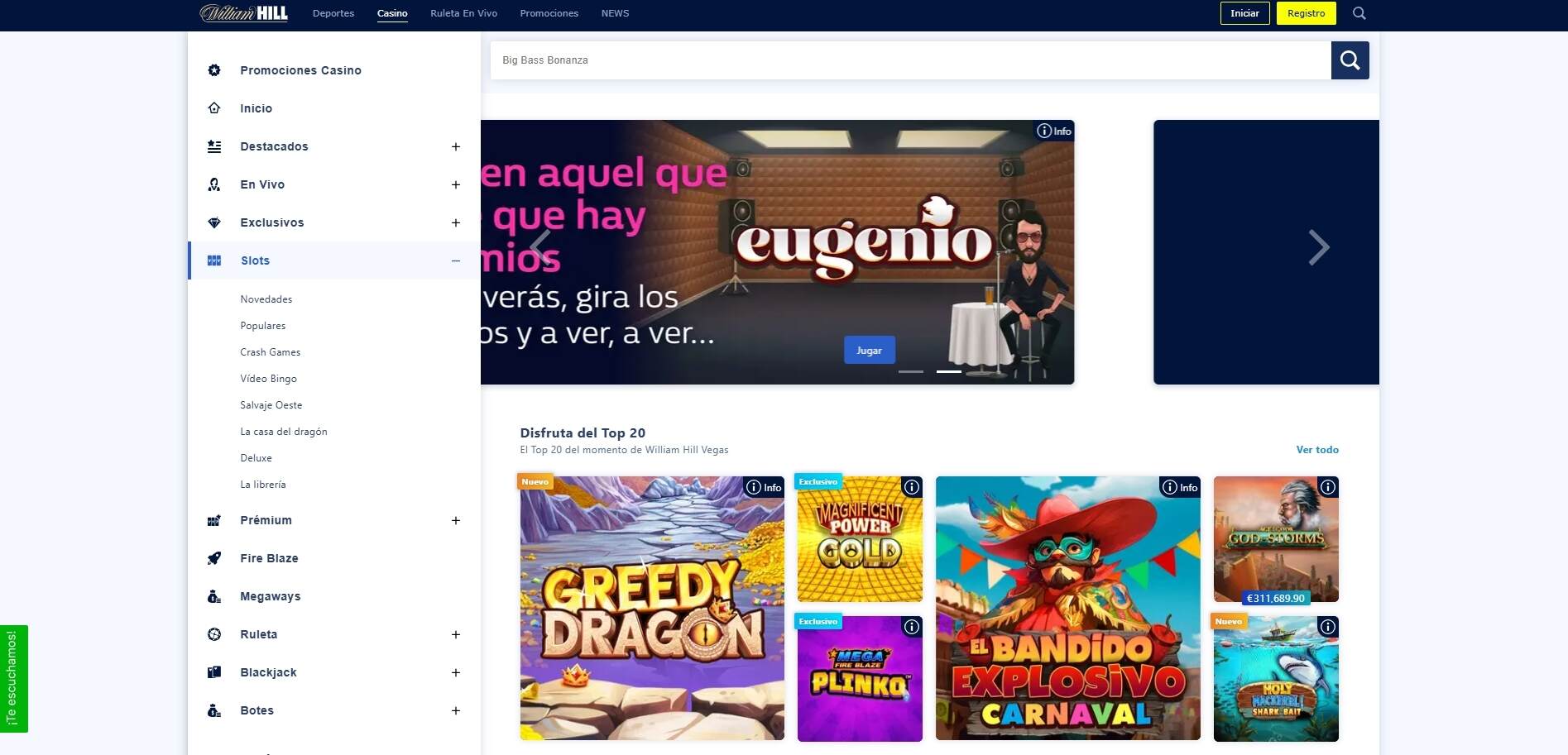 Slots en William Hill Casino