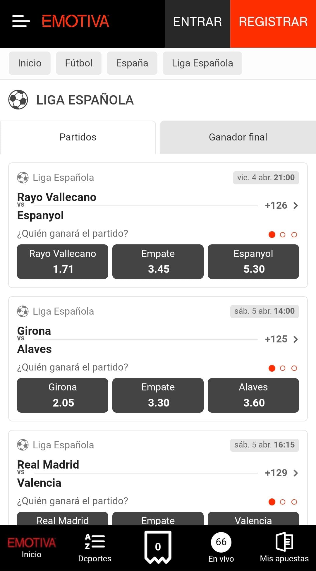 liga emotiva movil