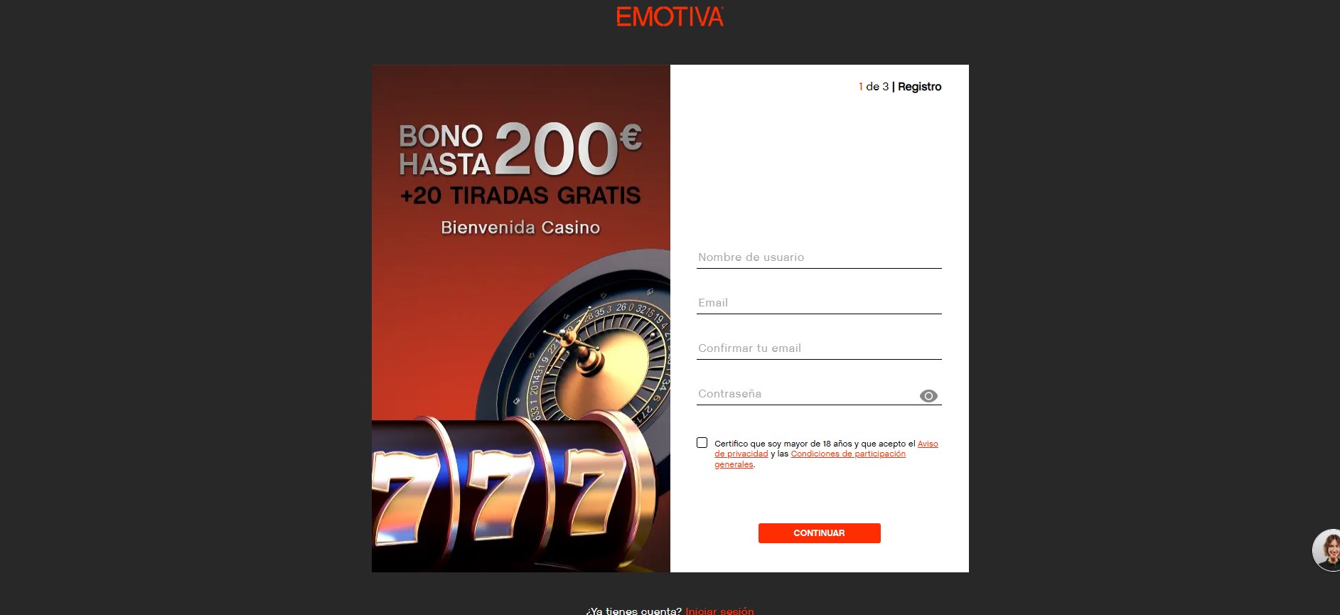 registro emotiva pc